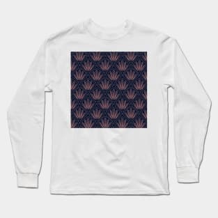 Art Deco elegance - navy blush Long Sleeve T-Shirt